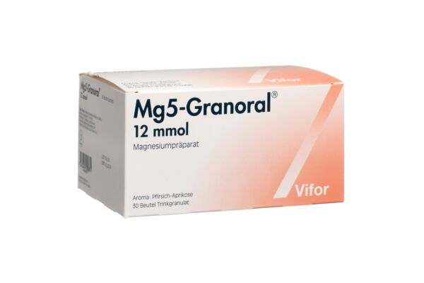 Mg5-Granoral Gran 12 mmol Pfirsich-Aprikose Btl 30 Stk