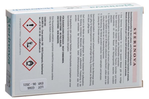 Sterinova Desinfektionsmittel für den Lebens-und Futtermittelbereich Brausetabl 500 mg 30 Stk