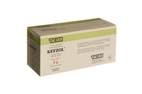 Kefzol subst sèche 2 g fl 10 pce