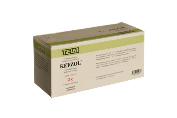 Kefzol subst sèche 2 g fl 10 pce