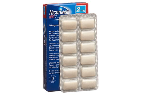 Nicotinell Gum 2 mg fruit 24 pce
