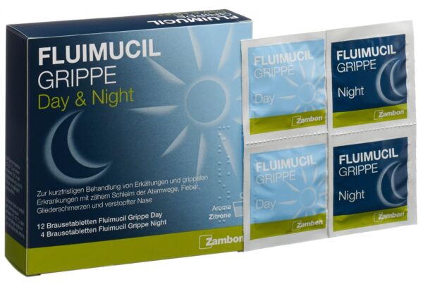 Fluimucil Grippe Day Night Brausetabl 16 Stk