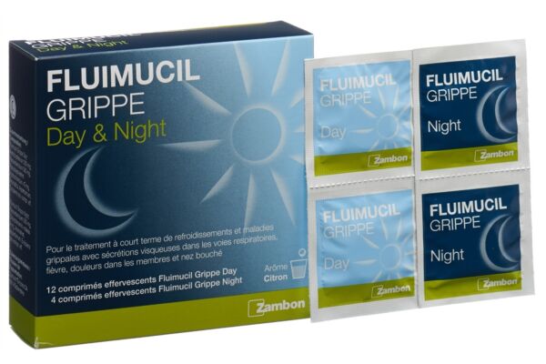 Fluimucil Grippe Day Night Brausetabl 16 Stk