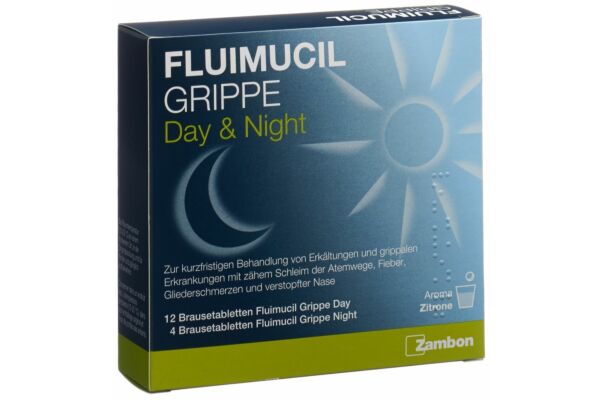 Fluimucil Grippe Day Night Brausetabl Btl 16 Stk