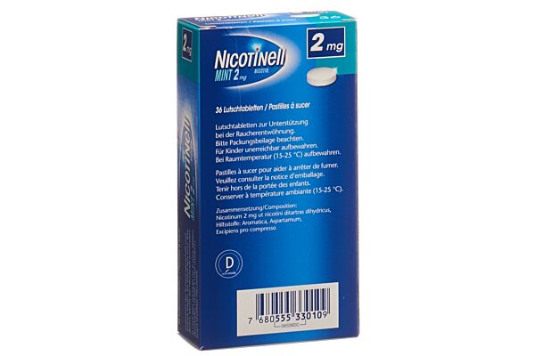 Nicotinell Lutschtabl 2 mg mint 36 Stk