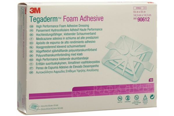 3M Tegaderm Foam compresse mousse 10x10cm adhésif 10 pce