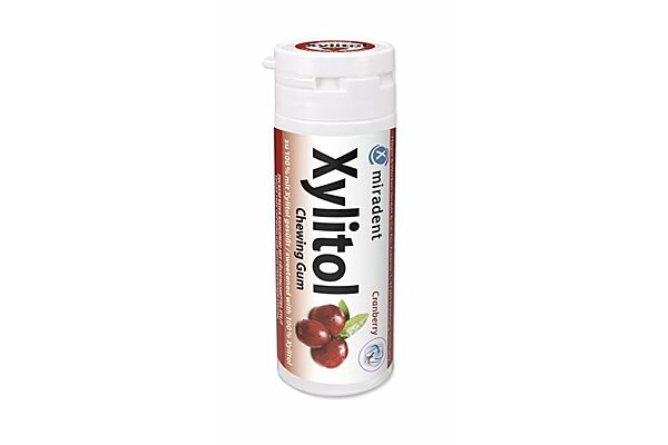 Miradent Xylitol Chewing Gum cranberry 30 pce