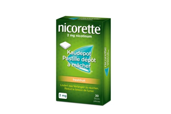 Nicorette Freshfruit pastilles dépôt à mâcher 2 mg 30 pce