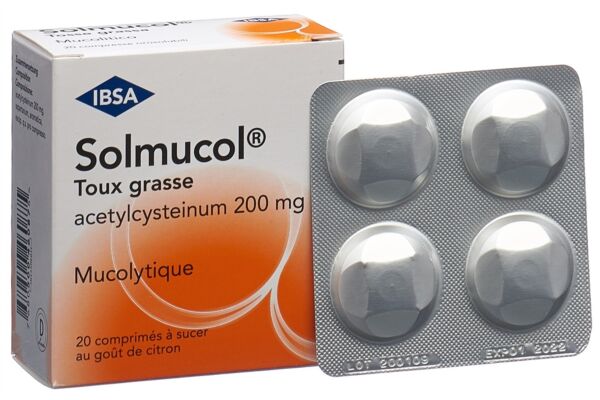 Solmucol toux grasse cpr sucer 200 mg 20 pce