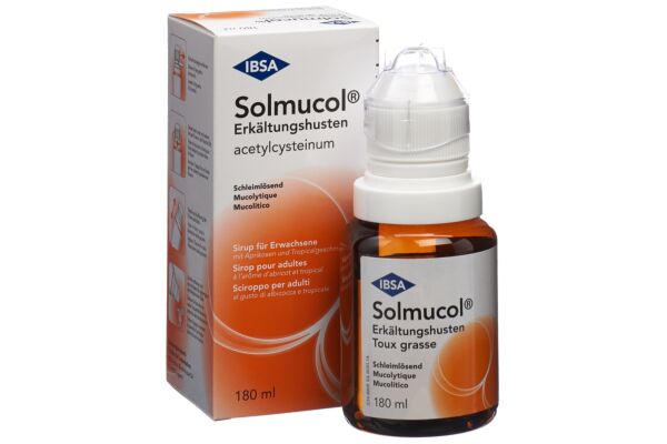 Solmucol toux grasse sirop 200 mg/10ml fl 180 ml