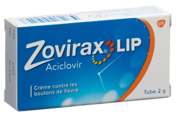 Zovirax Lip crème contre bouton fièvre tb 2 g