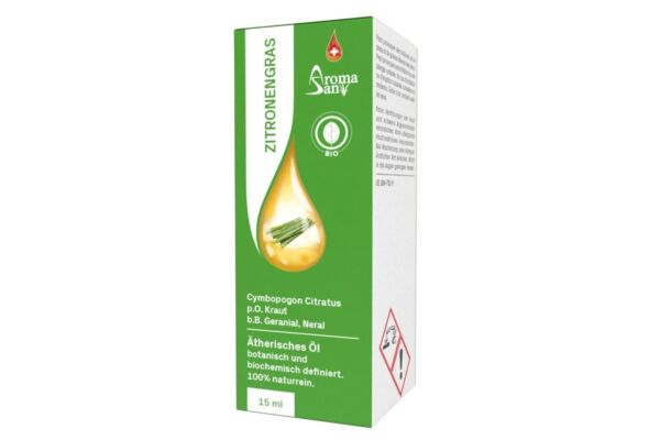 Aromasan Zitronengras Äth/Öl in Schachtel Bio 15 ml
