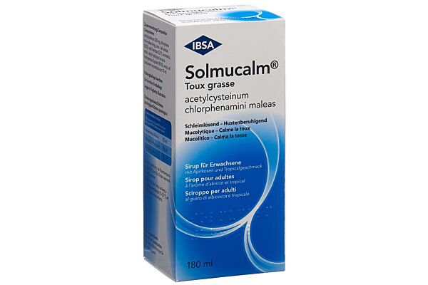 Solmucalm toux grasse sirop adult fl 180 ml