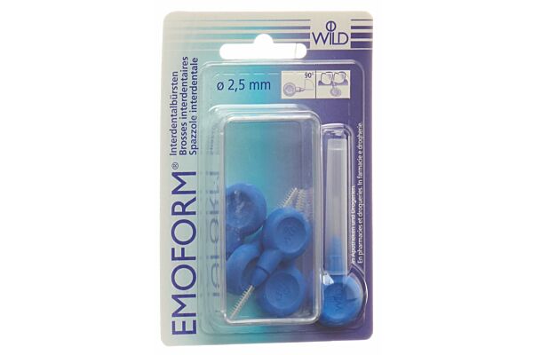Emoform brosse interdentaire 2.5mm bleu foncé 5 pce
