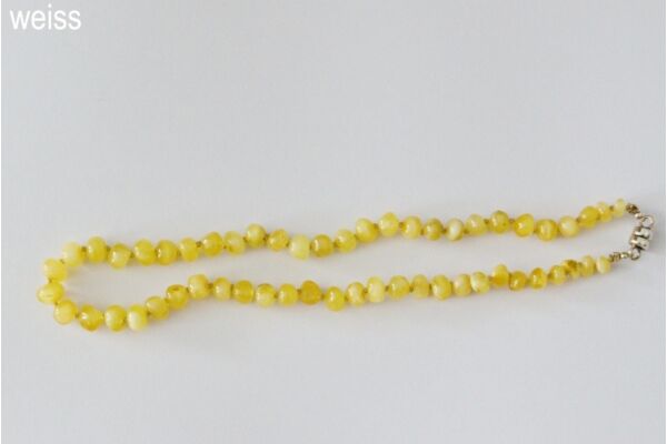 Amberstyle collier d'ambre blanc 32cm avec fermoir magnétique
