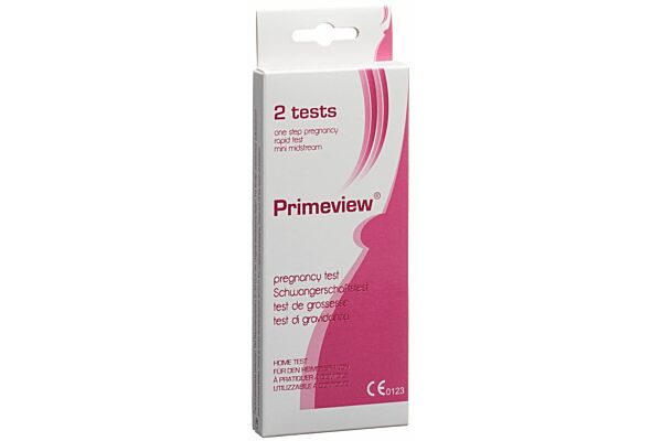 Primeview hCG midstream pregnancy test mini 2 pce