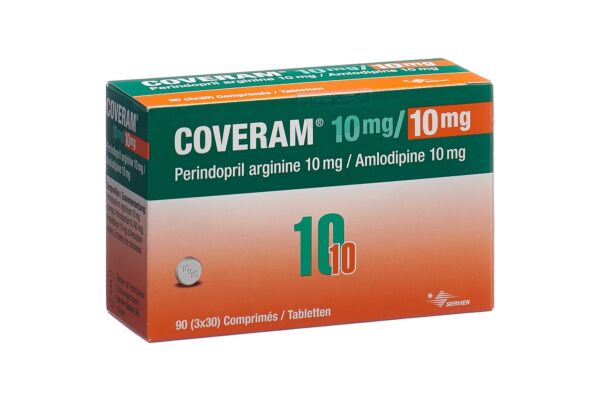 Coveram cpr 10/10 mg bte 90 pce