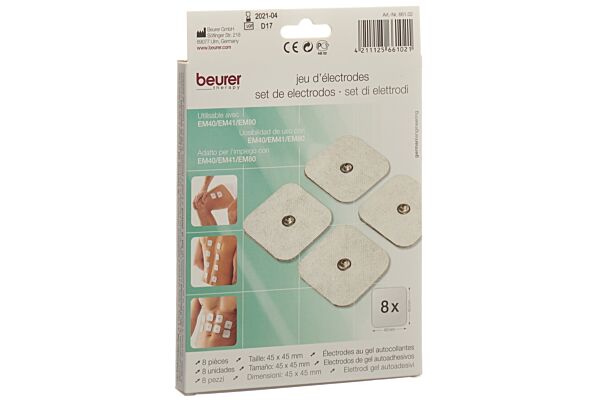Beurer électrodes TENS standard 45x45mm 8 pce