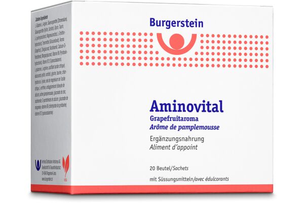 Burgerstein Aminovital pdr arôme de pamplemousse sach 20 pce