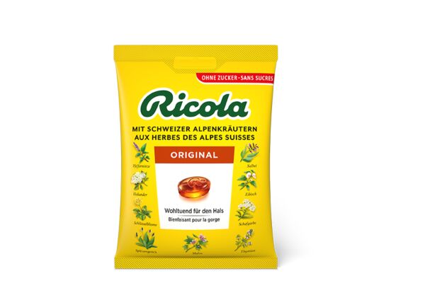Ricola Original Bonbons ohne Zucker mit Stevia Btl 125 g