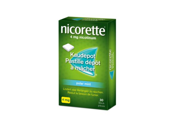 Nicorette Polar Mint pastilles dépôt à mâcher 4 mg 30 pce