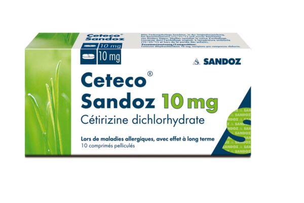 Ceteco Sandoz Filmtabl 10 mg 10 Stk