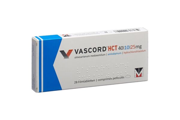 Vascord HCT cpr pell 40/10/25 mg 28 pce