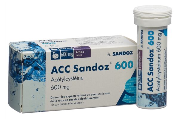 ACC Sandoz Brausetabl 600 mg mit Brombeeraroma Ds 10 Stk