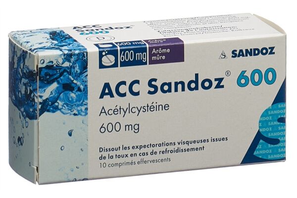 ACC Sandoz Brausetabl 600 mg mit Brombeeraroma 10 Stk