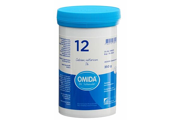 Omida Schüssler Nr12 Calcium sulfuricum Tabl D 6 Ds 350 g