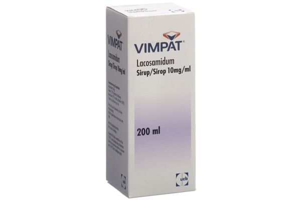 Vimpat sirop 10 mg/ml avec gobelet doseur et seringue pour administration orale fl 200 ml