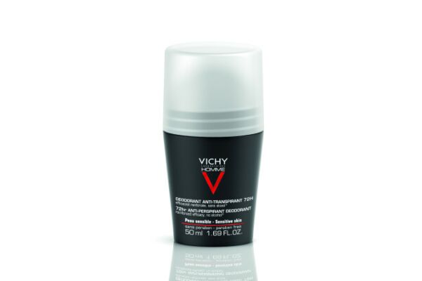 Vichy Homme déo anti-transpirant 72h duo -20% 2 roll-on 50 ml