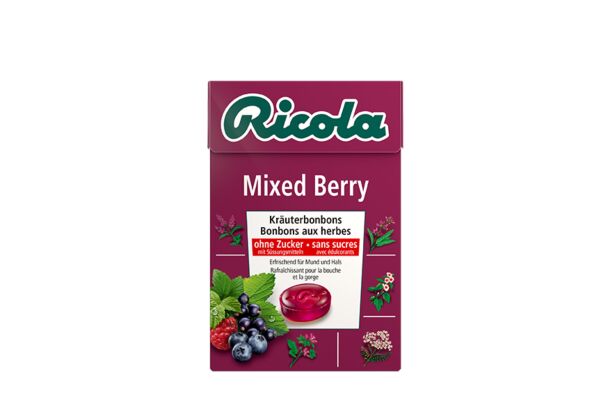 Ricola mixed berry bonbons aux herbes sans sucre box 50 g