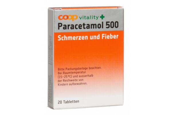 Coop Vitality Paracetamol Tabl 500 mg 20 Stk
