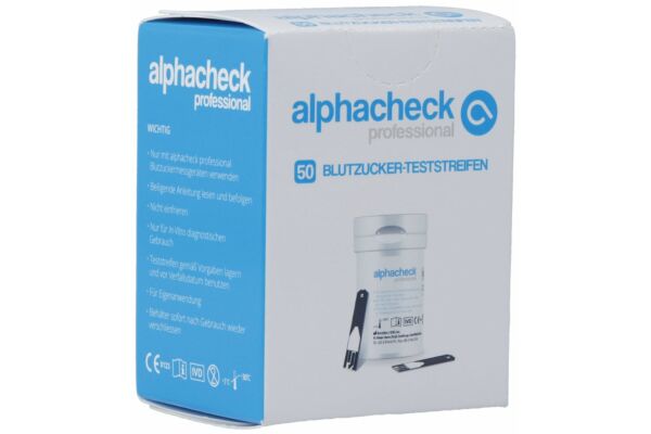 alphacheck professional Blutzucker Teststreifen 50 Stk