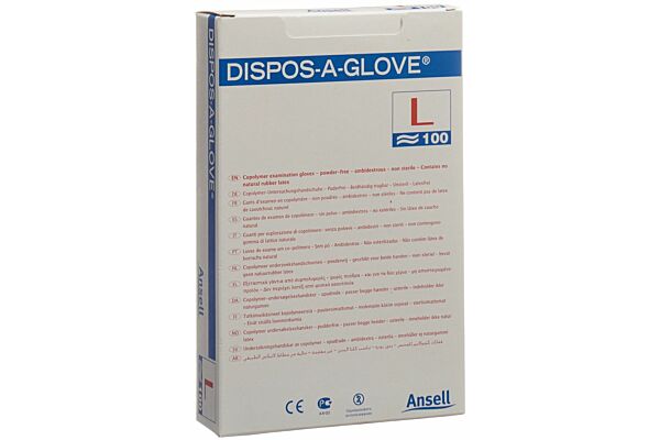 Dispos-A-Glove gants d'examen L non stériles 100 pce