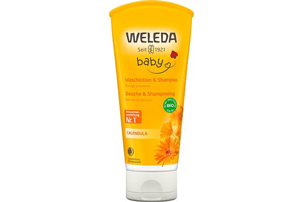 Weleda BABY CALENDULA Waschlotion & Shampoo Tb 200 ml