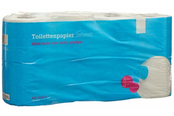 IVF papier WC cellulose 3 couches 250 feuille rouleau 8 pce