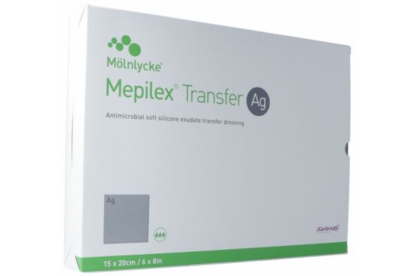 Mepilex Transfer Ag pansement drainage 15x20cm 10 pce