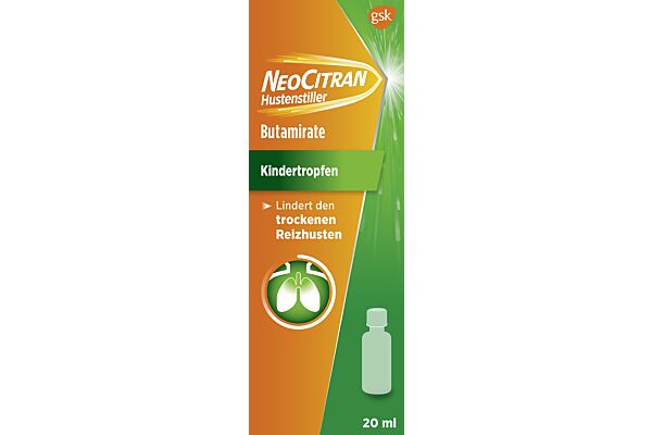 NeoCitran Antitussif gouttes 5 mg/ml enf fl gtt 20 ml