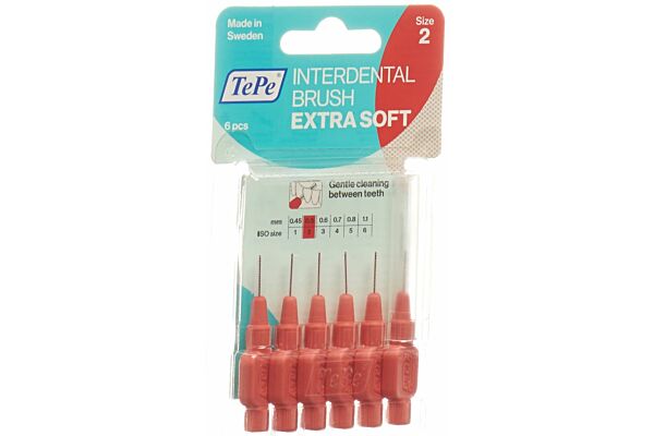 TePe Interdental Brush 0.50mm x-soft rouge blist 6 pce