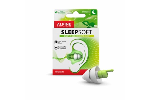 ALPINE SleepSoft+ bouchons d'oreilles avec trou europe 1 paire
