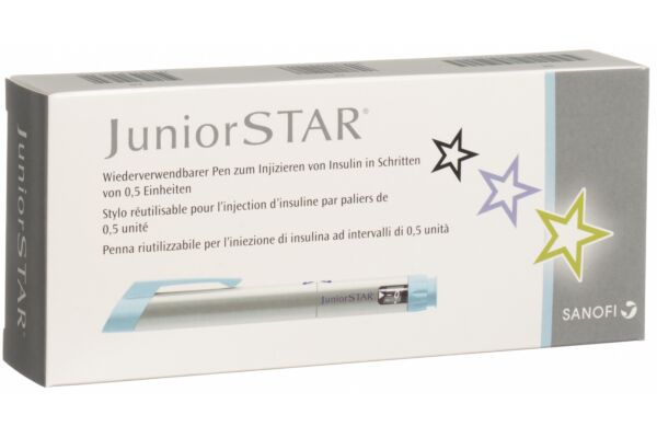 JuniorStar Lantus/Apidra/Insuman stylo à insuline argent