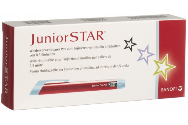 JuniorStar Lantus/Apidra/Insuman stylo à insuline rouge