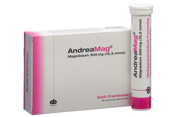 AndreaMag cpr eff 300 mg avec arôme framboise bte 60 pce