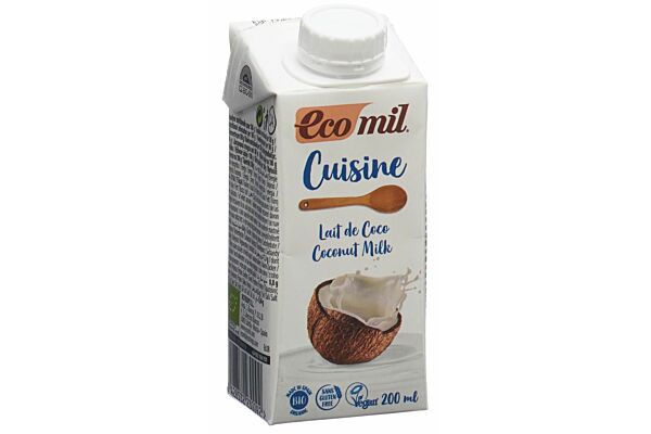 Ecomil cuisine lait de coco tétra 200 ml