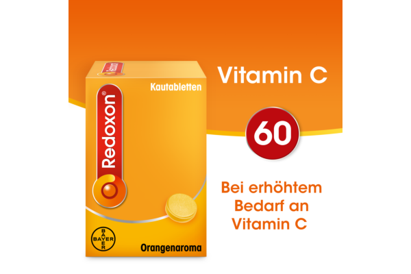 Redoxon cpr croquer 500 mg aromatisés à l'orange sans sucre 60 pce