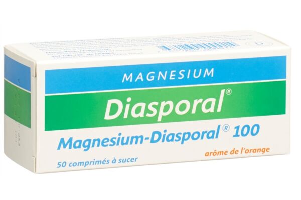 Magnesium Diasporal Lutschtabl 100 mg Orangenaroma 50 Stk