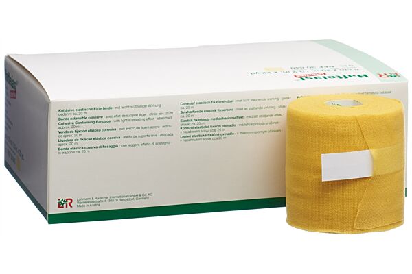 Haftelast sans latex bande de fixation cohésive 8cmx20m jaune 6 pce
