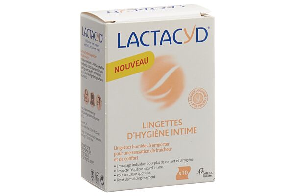 Lactacyd lingettes intimes en emballage individuel 10 pce